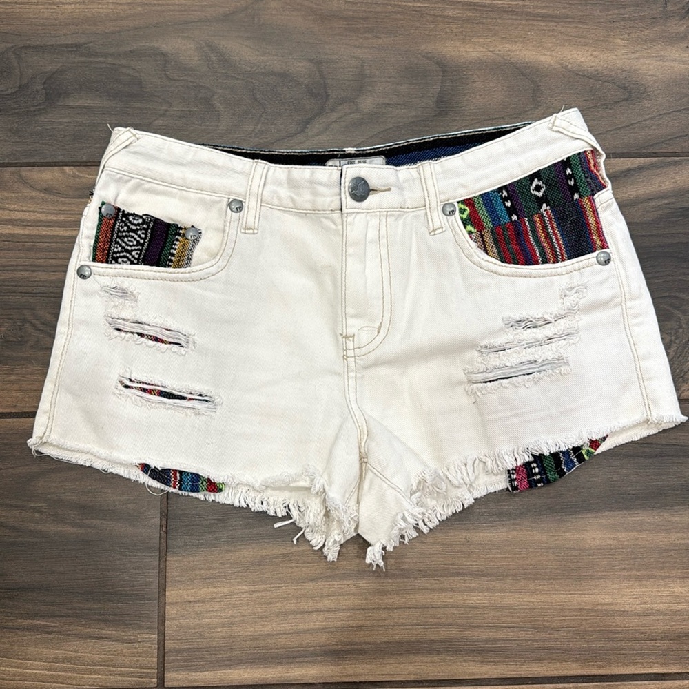 Free People Baja White Shorts